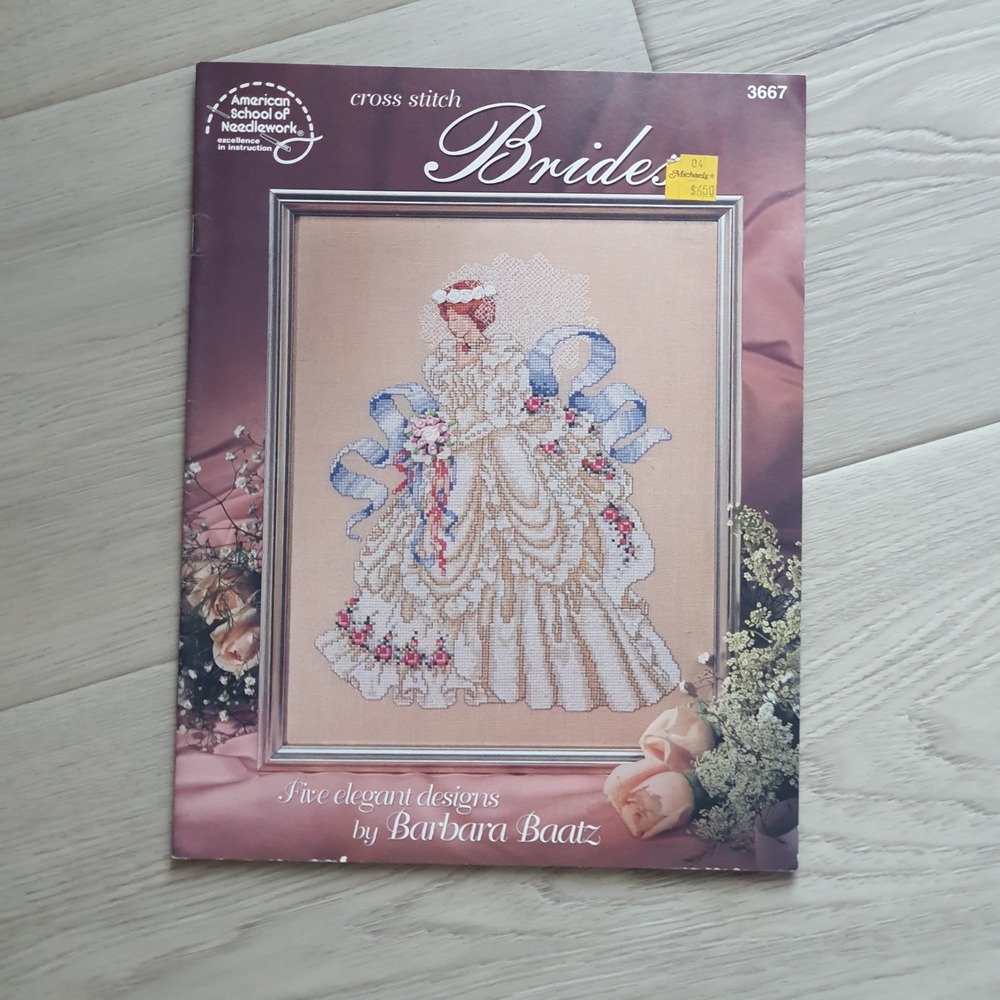 1995 American‎ School of Needlework Brides Cross Stitch Pattern Barbara Baatz
